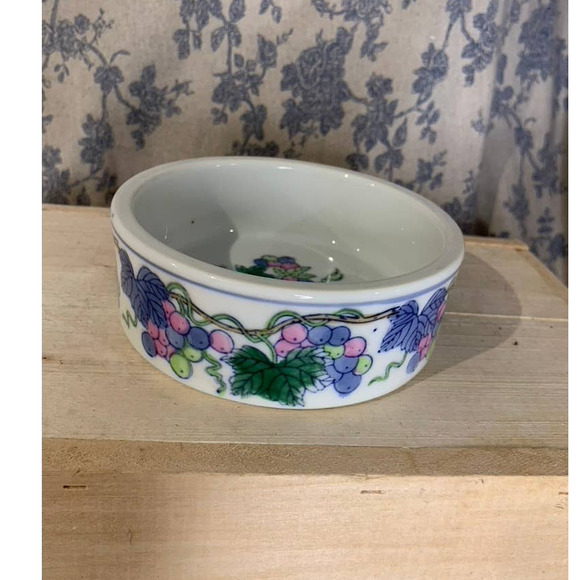 Vintage Williams Sonoma Wine Coaster IDG Japan Grapes Trinket Dish - Picture 3 of 7